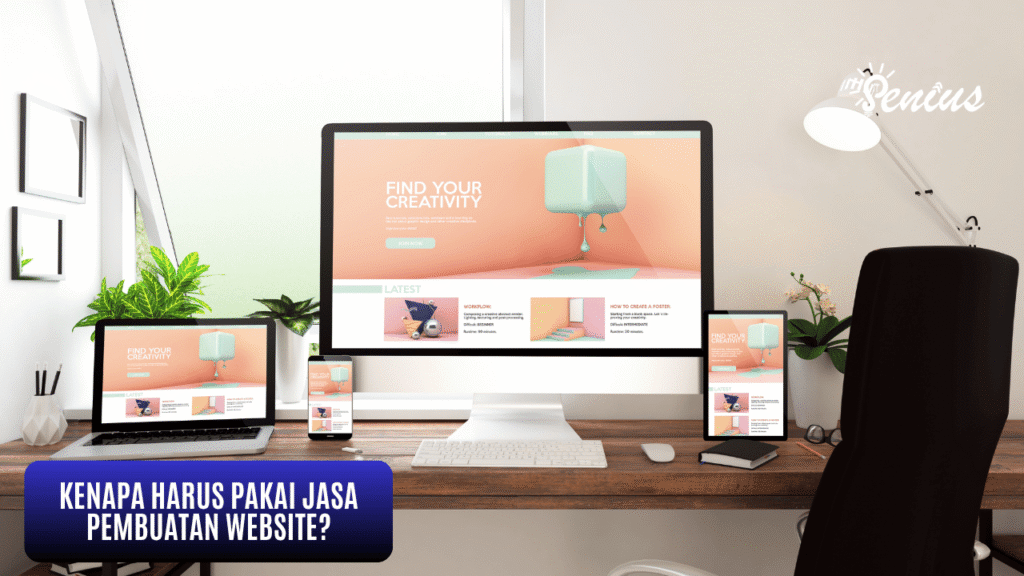 Ilustrasi tampilan website responsif untuk jasa pembuatan website profesional