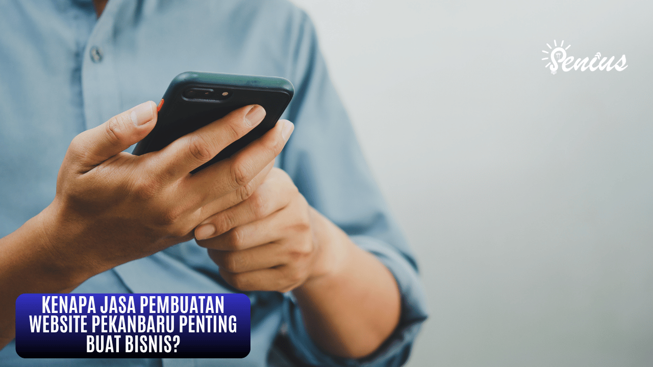 Ilustrasi jasa pembuatan website Pekanbaru diakses melalui smartphone