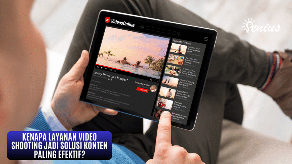 Tampilan video tentang jasa pembuatan video shooting sebagai solusi konten paling efektif