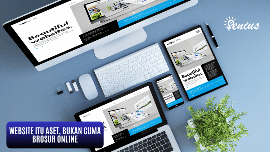 Mockup tampilan website responsif di berbagai device untuk jasa pembuatan website Semarang