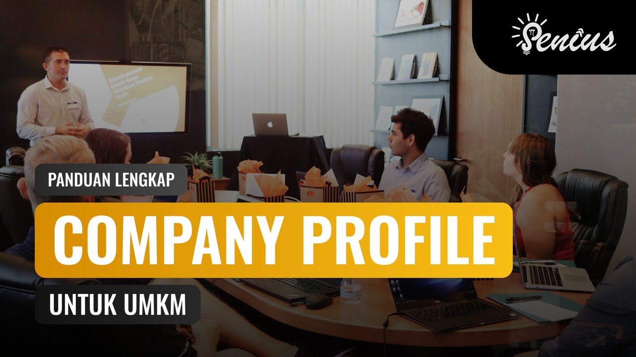 Presentasi company profile di ruang rapat, ilustrasi cara membuat company profile untuk UMKM