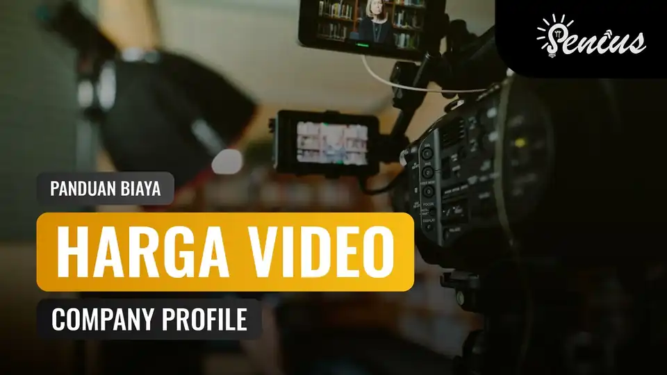 Kamera sinema di lokasi syuting, ilustrasi harga jasa video company profile
