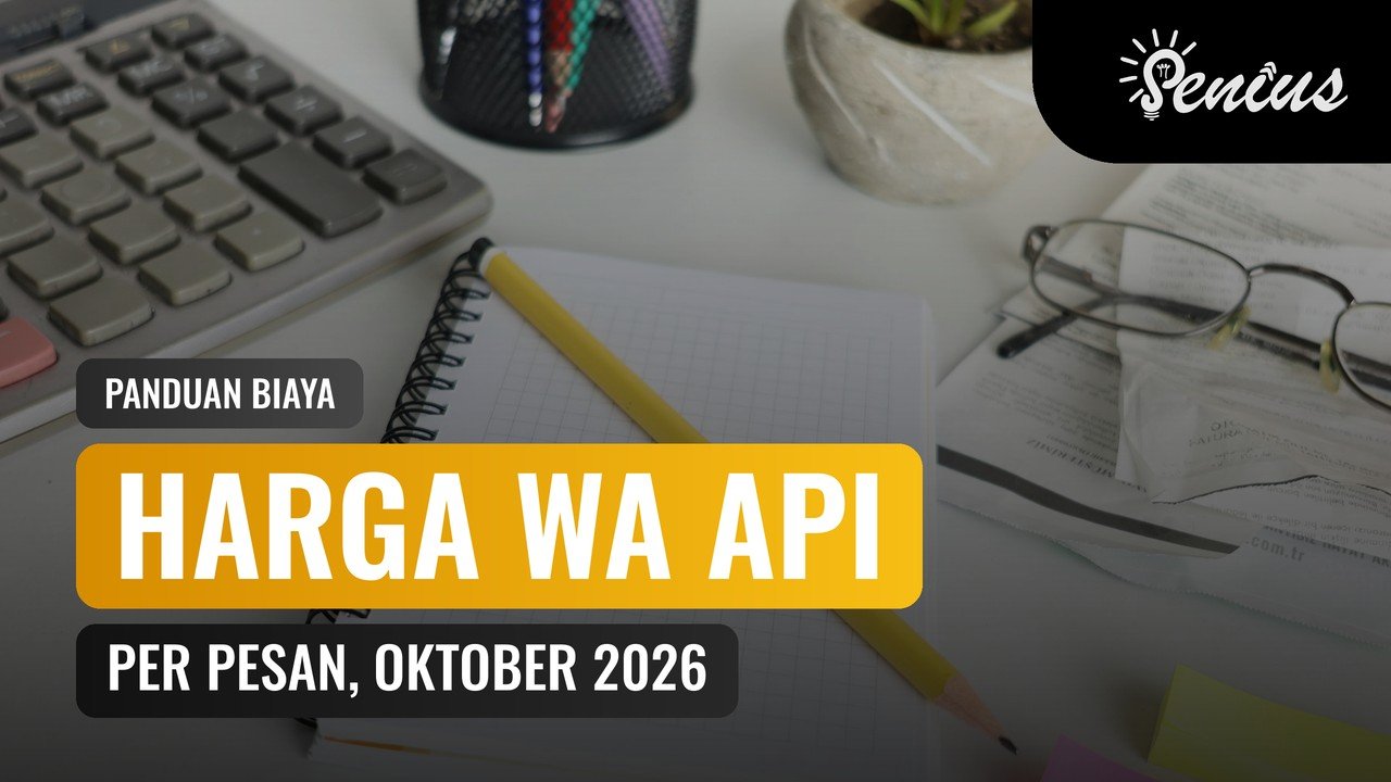 Harga WhatsApp Business API: meja dengan kalkulator, buku catatan, dan kacamata untuk menghitung biaya per pesan