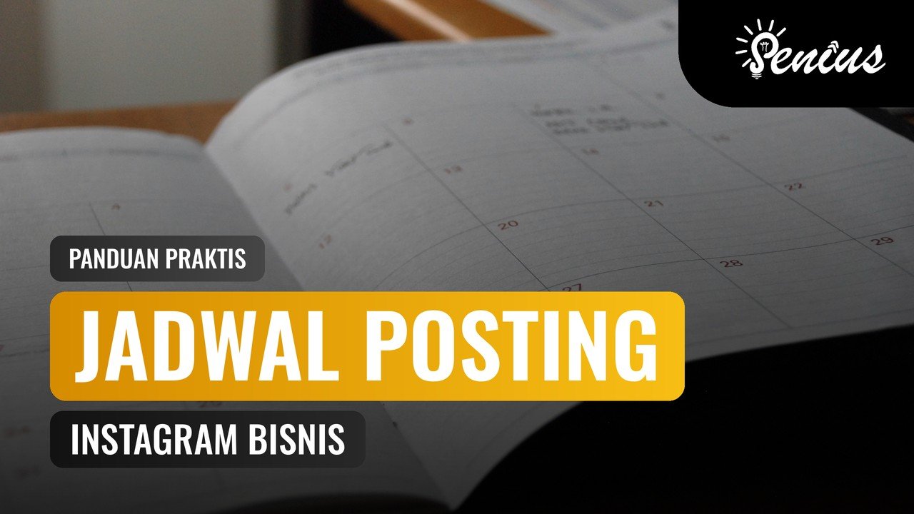Planner bulanan terbuka untuk menyusun jadwal posting Instagram bisnis