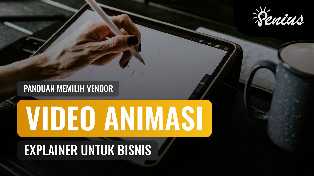 Tangan menggambar storyboard di tablet untuk jasa video animasi explainer